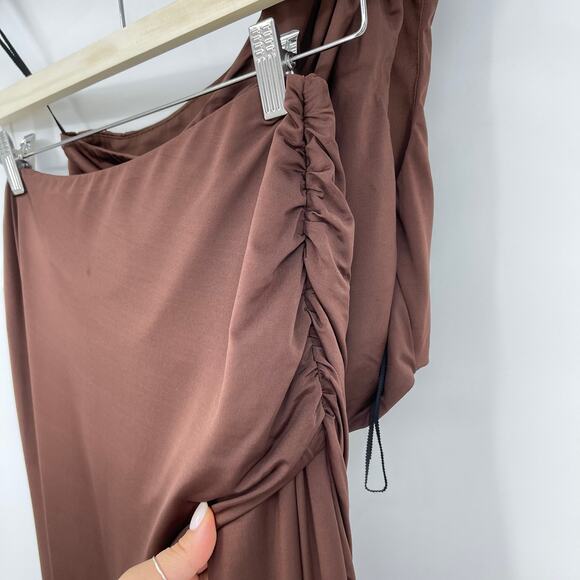 Michael Costello x REVOLVE | Dakoa Gown in Chocolate Brown Cut Out Maxi Dress XS - Picture 9 of 14